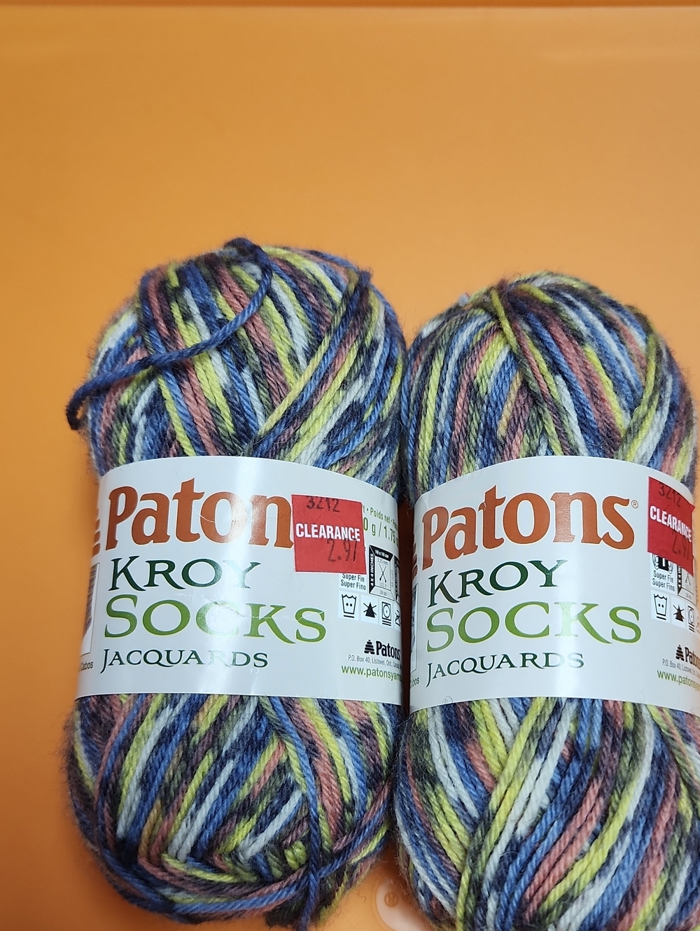 Patons Kroy Socks Jacquards Multicolor Men's Socks Yarn - Blue/Green/Purple